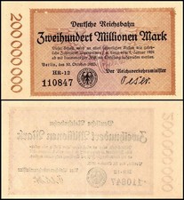 Germany 200 Millionen - Million Mark, 1923, P-S1018, Used