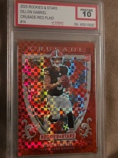 GEM MINT 10!! Rookies & Stars Crusade Red Plaid Prizm Dillion Gabriel (RC) #14