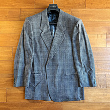 Giorgio Armani Authentic Vintage Glen Plaid Wool Camel Blazer Made in Italy - 44