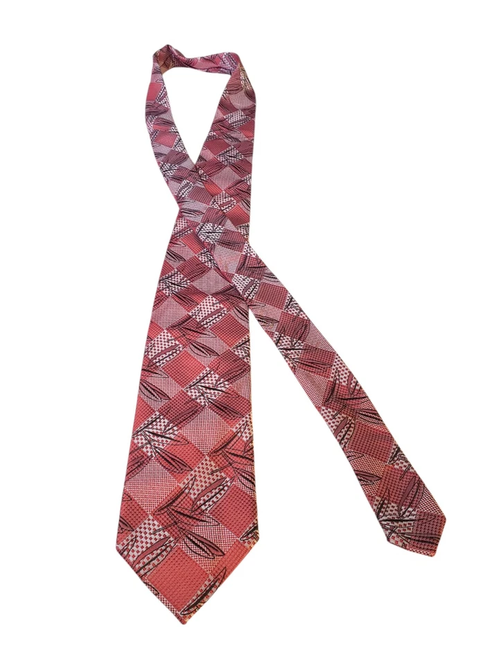 Corbata de diseñador Venturi Uomo para hombre de lujo roja blanca negra geométrica floral Foto 3 de 4