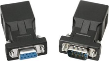 DB9 RS232 to RJ45 Extender DB9 9-Pin Serial Port Female Male to RJ45 CAT5 CAT...