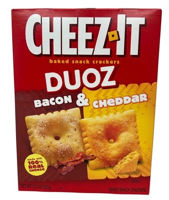 Cheez It Duoz Crackers Bacon & Cheddar Baked Snack Crackers 12.4 oz