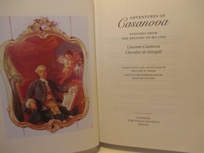 ADVENTURES OF CASANOVA by GIACOMO CASANOVA Folio Society 2007 hc + slipcase
