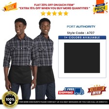 Port Authority A707 Easy Care Reversible Waist Apron With Stain Release