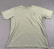 Carhartt T Shirt Mens XL Tall Green Heavyweight Short Sleeve Loose Fit Crew Neck