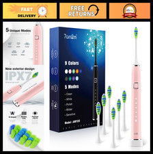 Sonic Electric Toothbrush with 6 Brush Heads,...