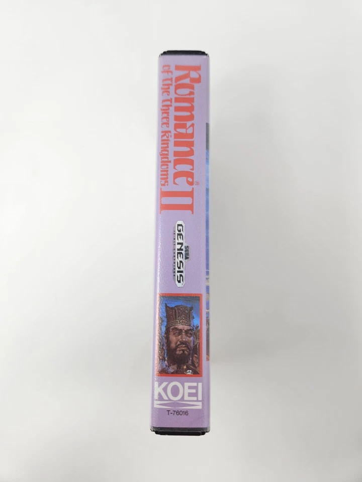 ROMANCE OF THE THREE KINGDOMS II SEGA Genesis 100% 完整带盒海报和注册 — 第 3/4 张图片