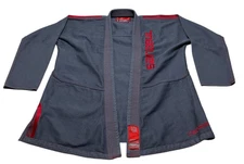 Sanabul Jiu Jitsu Gi Adult A3 Gray and Red  Brazilian BJJ Kimono No Belt