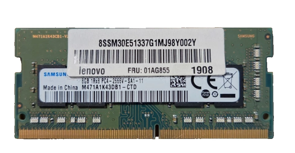Samsung PC4-21300 (DDR4-2666) Bus Speed Computer RAM 8 GB Capacity