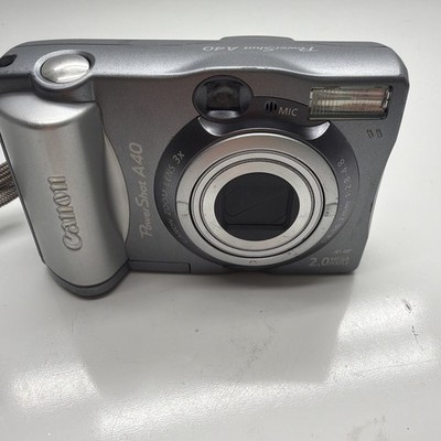 Canon PowerShot A40 2.0MP Digital Camera No memory card Tested Working -- 9456
