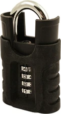 FJM Security SX-875 4-Dial Combination Padlock Shrouded Shackle Blk New