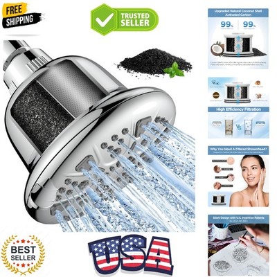 Filtered Shower Head with Upgraded Activated Carbon Filter - High Pressure Sh...