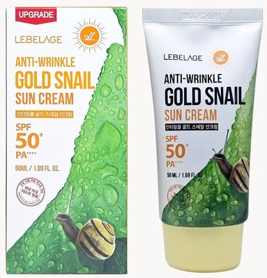 LEBELAGE Korean Anti Wrinkle Gold Snail Sun Cream 50ml SPF50+ PA++++