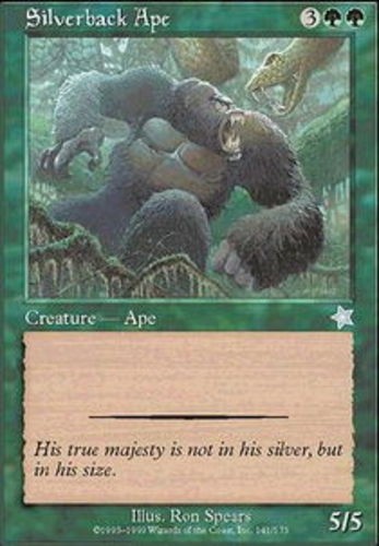 Silverback Ape Light Play, English Magic the Gathering MTG Starter 1999