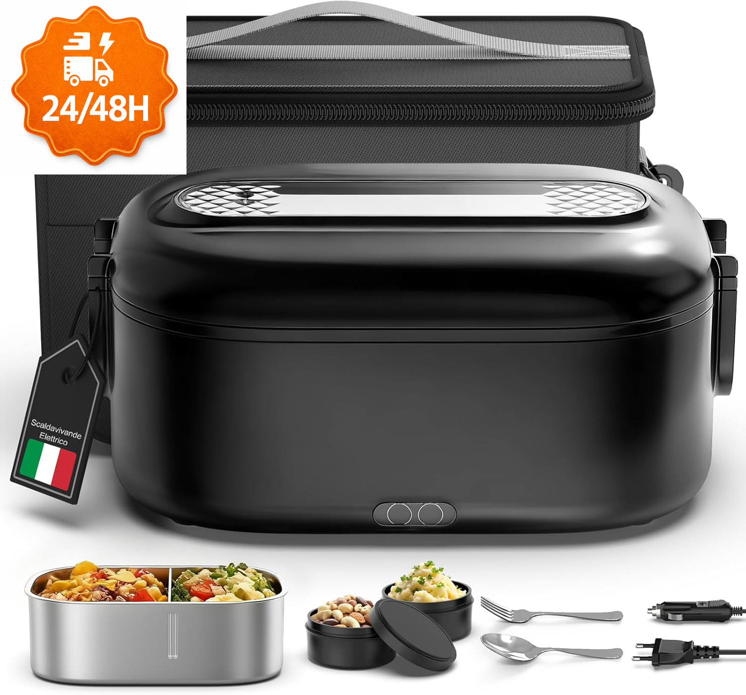 Scaldavivande Elettrico 100W Turbo: Porta Pranzo ad Alte Prestazioni