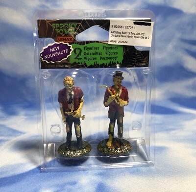 NEW 2020 Lemax Spooky Town Accessory ''A Chilling Band of Two'' Zombies #02958 NIP