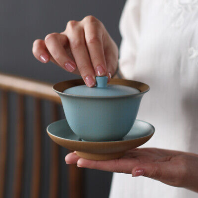 200cc lady gaiwan porcelain tureen covered tea bowl with cup saucer lid coaster