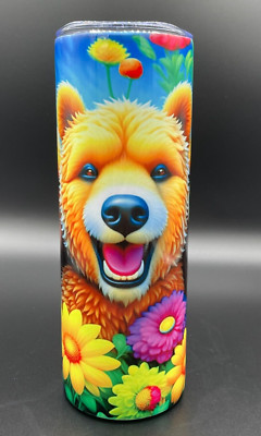 Bears Animals Nature Colorful Fun Kids Design 20oz Skinny Tumbler