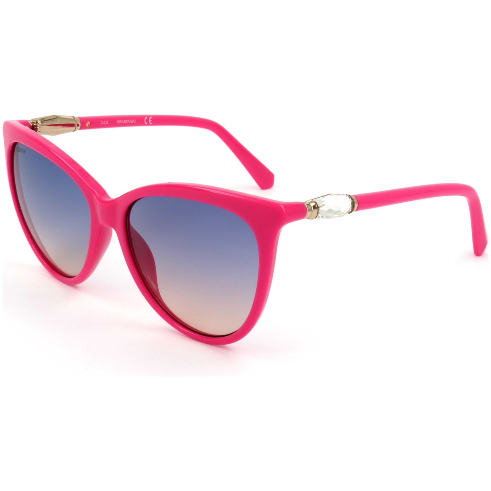 Женские 56-миллиметровые блестящие солнцезащитные очки Fuxia от Swarovski SK0226-75W-56 9590₽