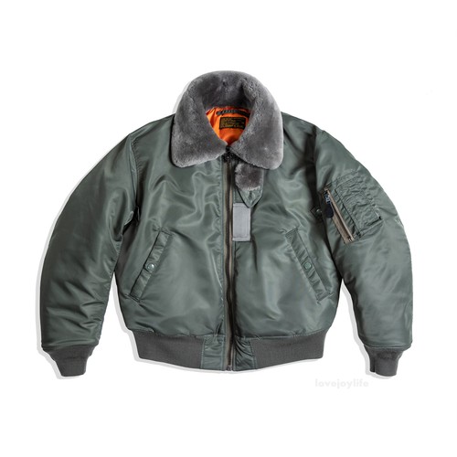 Red Tornado B15D Flight Jacket Winer Warm Wool Jacket Men's Army Woolen Coat Top - Picture 22 of 29