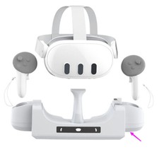 For Quest 3 VR Headset Controller Glasses Charging Dock Wall Mount Charger Stand