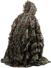 Tuta Ghillie 3D mimetica foglia bosco tiro/fotografia mimetica poncho cover