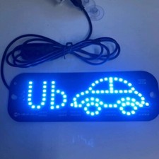 Taxirideshare Sign Light Led Usb Car Sign Window Decor Windshield Lamp