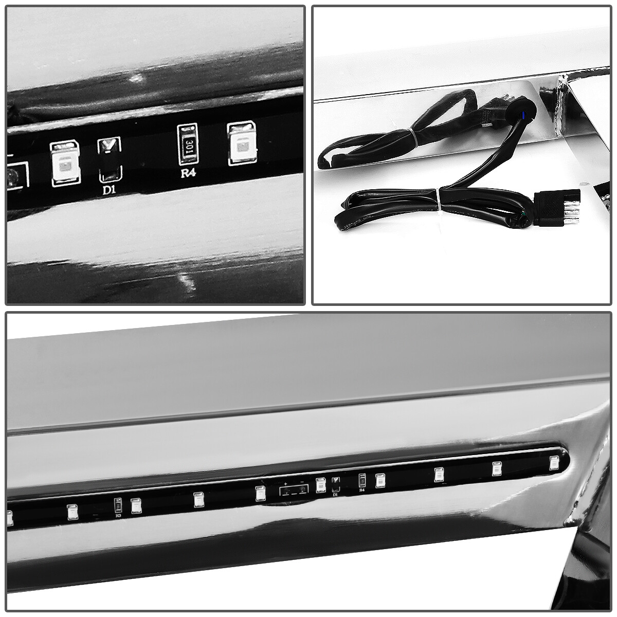 UNIVERSAL TRAILER TOW HITCH STEP BAR+PIN&CLIP W/LED BRAKE LIGHT FITS 2"RECEIVER