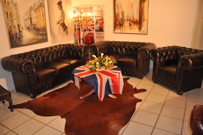 Chesterfield Mulberry  Rinde Leder 3+2+1 Kombination Modell Standard