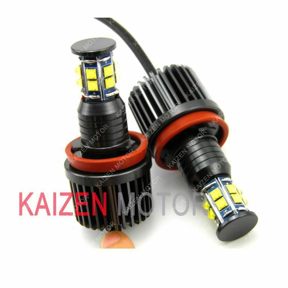 120W 7000K Mega White H8 LED Angel Eyes Ring Marker Bulbs for BMW 1 3 5 X Series - Image 4 of 4