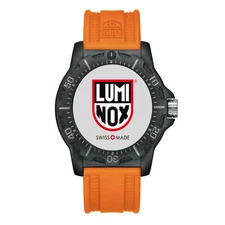 23mm LUMINOX Genuine Rubber Strap Orange Diver Watch Band EVO XV Navy Seal PVD