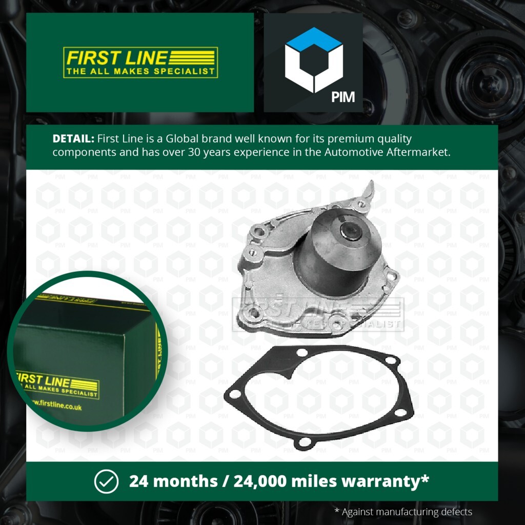 Water Pump fits RENAULT TRAFIC Mk2 2.0 1.9D 2001 on Coolant Firstline 7700111675