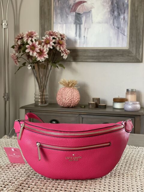 Kate Spade New York Leila Leather Belt Bag Fanny Pack in Bright Rose