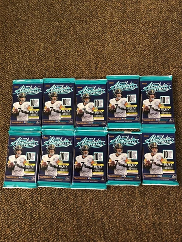 10x 2019 Panini Absolute Football Retail Packs Factory Sealed