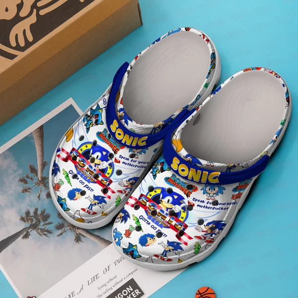 Sonic Magnet Cartoon Clogs For Adults
