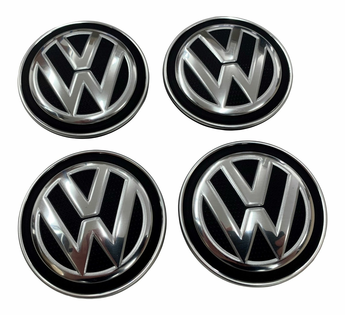 Volkswagen ダイナミックハブキャップ 4個セット 4x Original VW Dynamic Hub Caps Cover SPINNER for Alloy