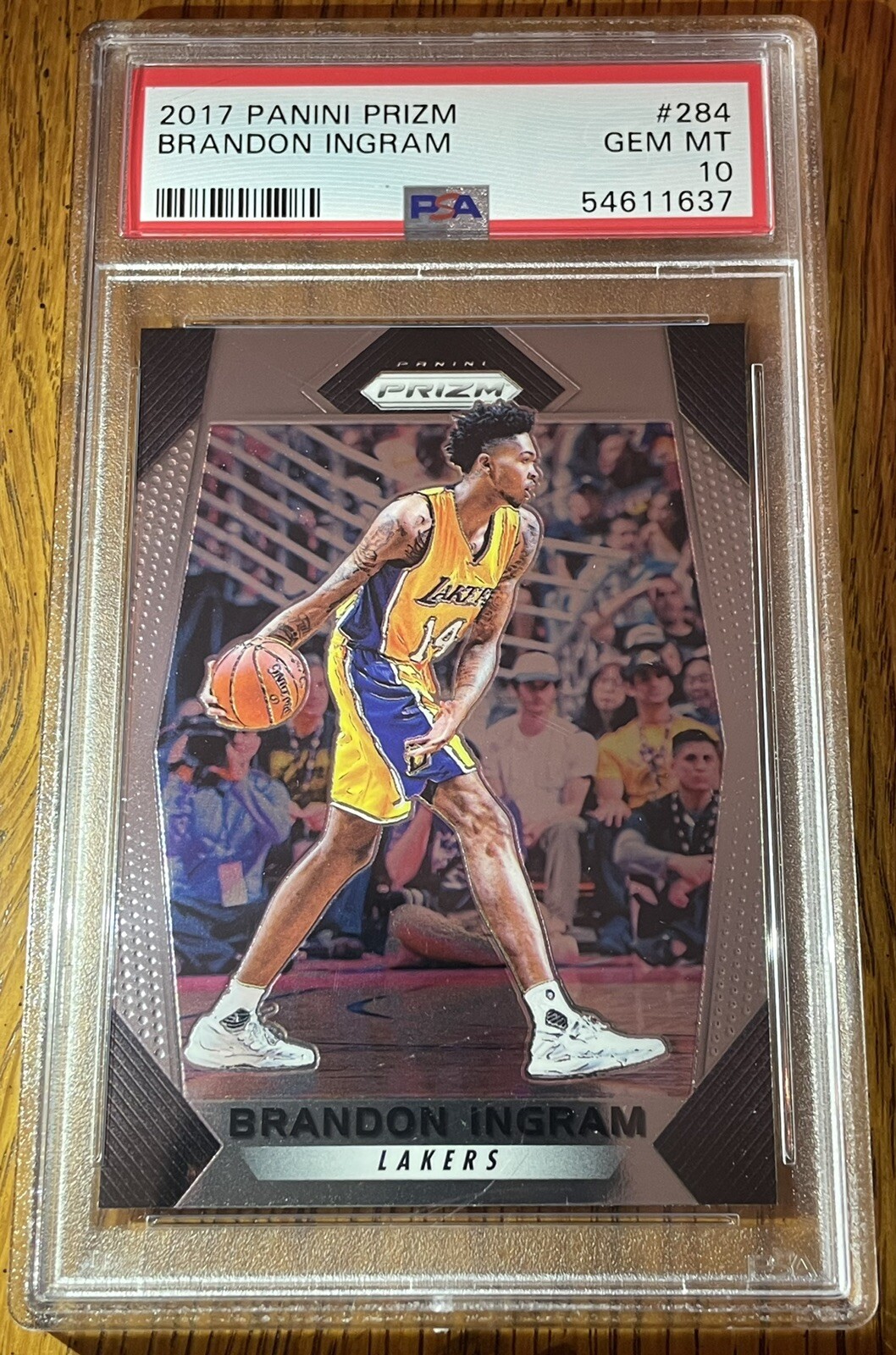 2017 Panini Prizm Brandon Ingram #284 PSA 10 GEM MINT Lakers Pop 12