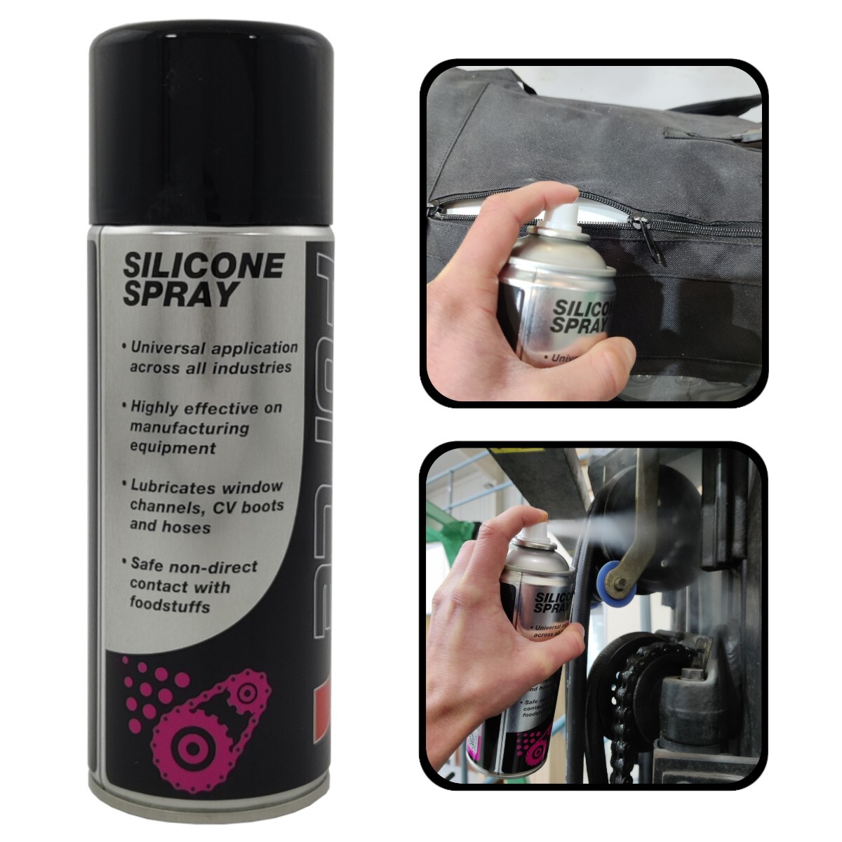 6 x Silicone Spray Tyre Lube For Ease Of Changing Tyres with Levers MX