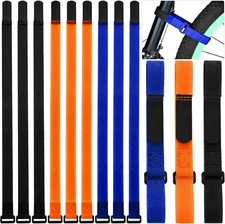 HESTYA 12 Pieces Bike Rack Straps 26 Inches Adjustable Bike Cinch Straps Wh