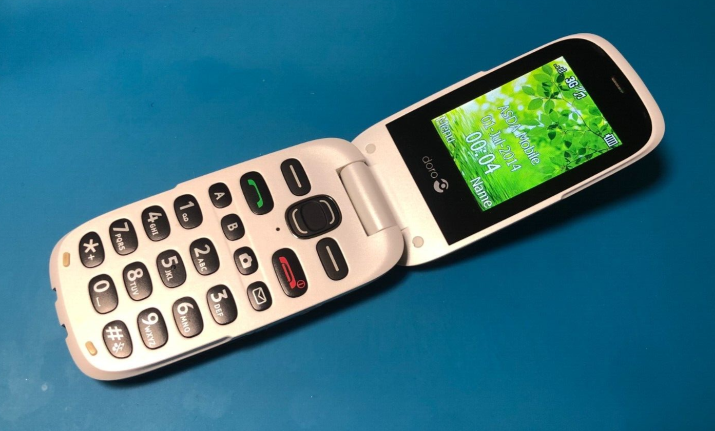 Doro Phone Easy 632 Flip Mobile Phone, Easy Use Mobile, OAP, SOS, 3G