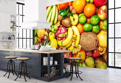 3D Fruit Banana E1318 Wallpaper Mural Paper Wall Print Indoor Murals CA Honey