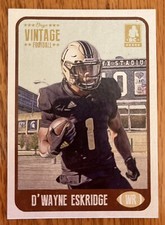 2021 Onyx Vintage Football D'Wayne Eskridge Rookie Card #VFDE