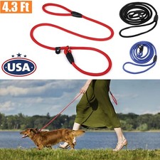 Dog Nylon Adjustable Loop Slip Rope Leash Lead Training Choke Pet Collar 130cm