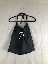 Cherokee Tankini Swimsuits Women's Size 18W Black Stretch Adjustable Strap Nylon