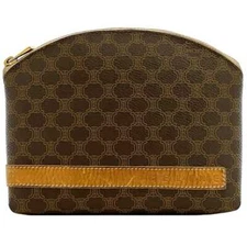 CELINE Pouch Brown Macadam ec-20272 Accessory case PVC leather Used M/00/2