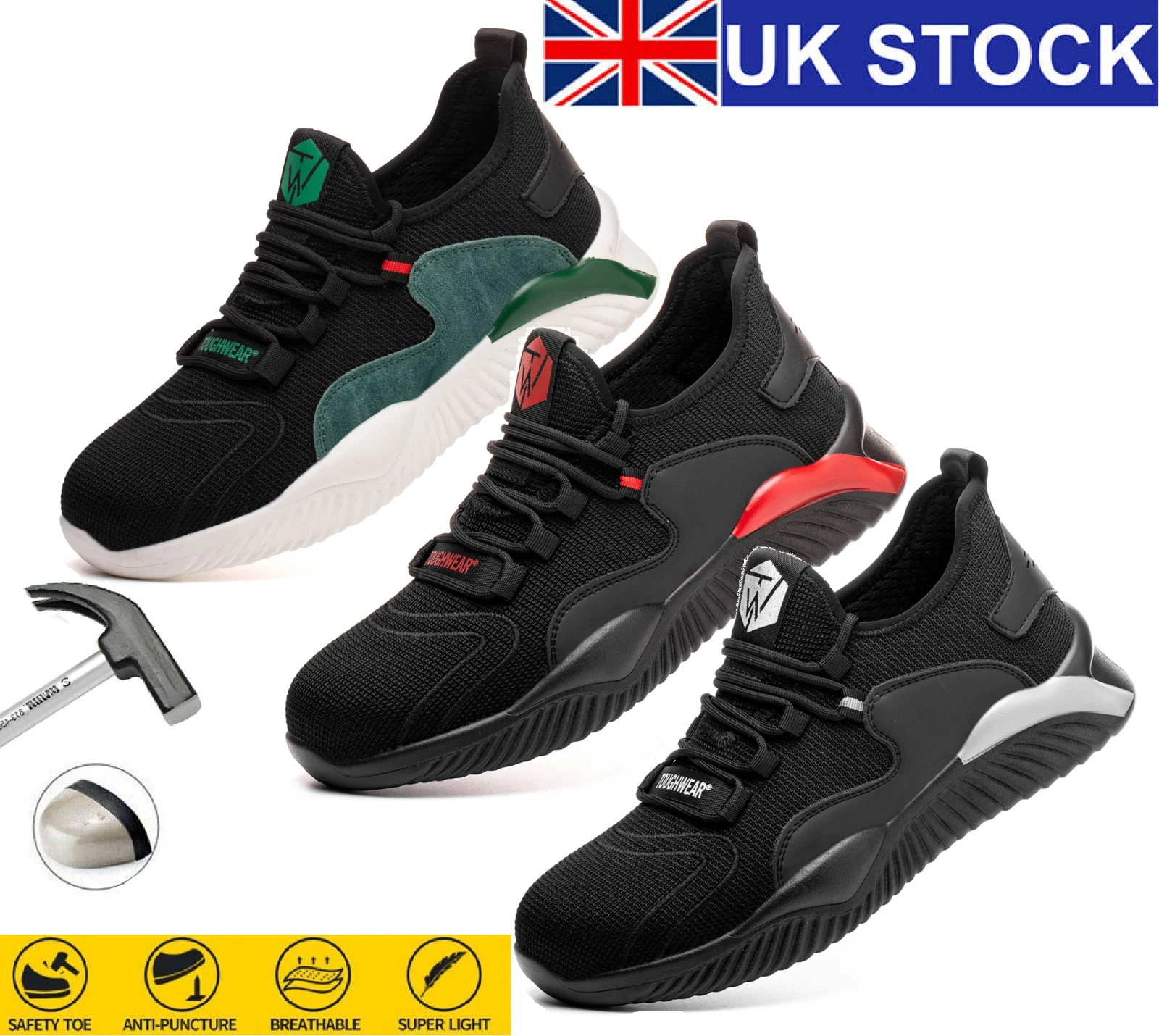 Mens Safety Shoes Work Trainers Womens Steel Toe Cap Lightweight Hiking Boots
Opens in a new window
