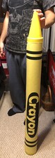 Jumbo Crayola Crayon 47 Huge Large Rare Yellow Advertisement