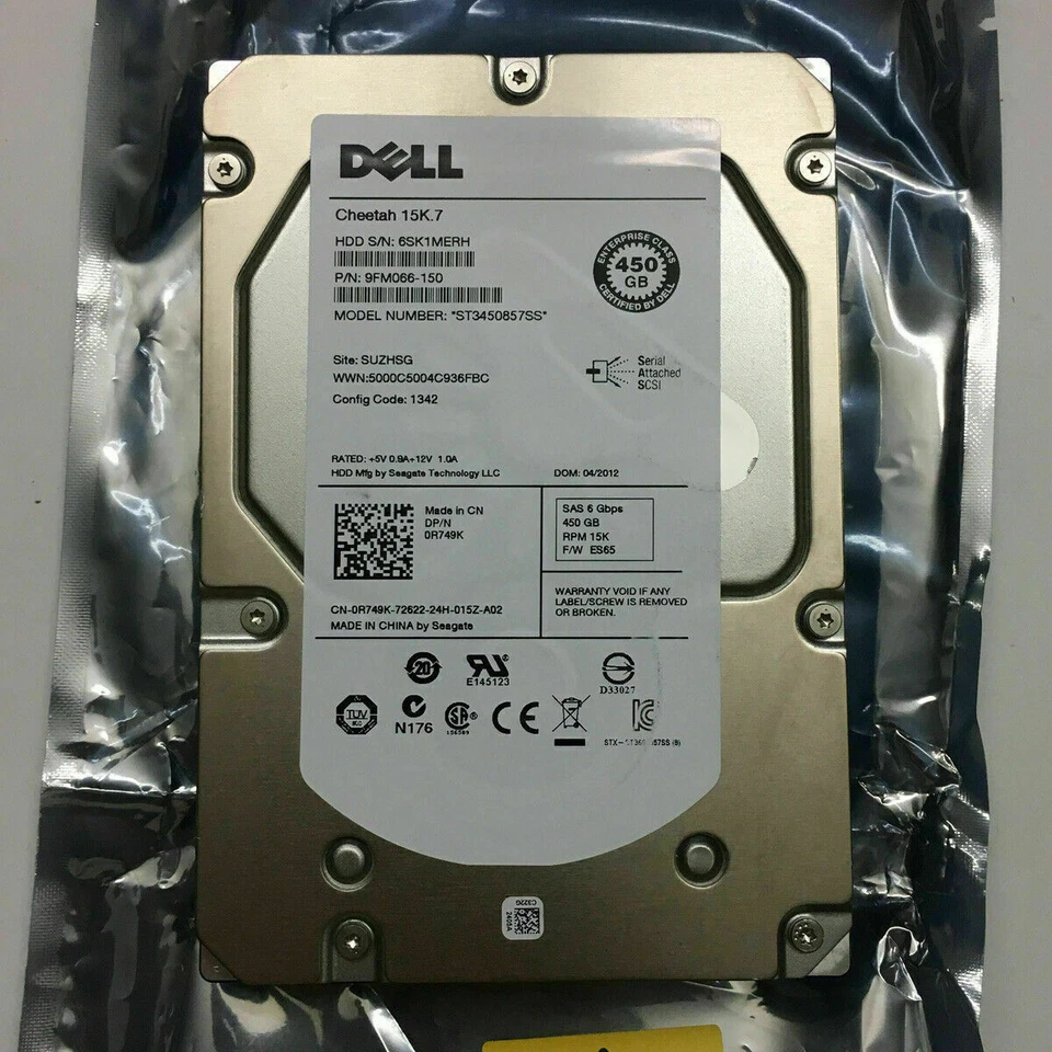 Dell R749K 0R749K ST3450857SS 450GB 6G 15K 3.5 " SAS 9FM066-150 HDD HARD DRIVE - Image 2 of 4