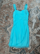 David's Bridal NWT Chiffon Light Teal Ruffle Short Dress - Girl's Sz 14, MP $79