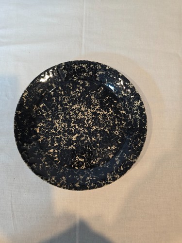 Bennington Potters Black Agate Sponge Ware 8 3/4" Side/Salad/Dessert Plate - Picture 3 of 8